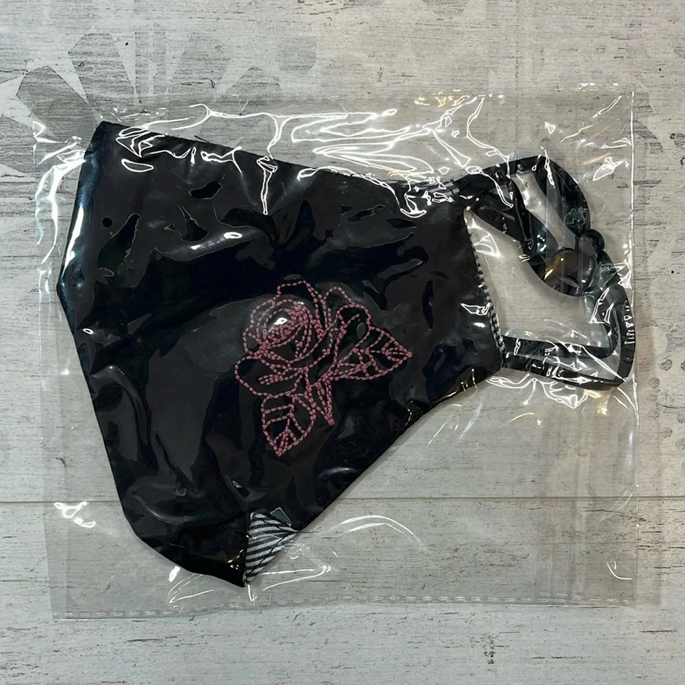 Johnny Was Rose Embroidered Face Mask